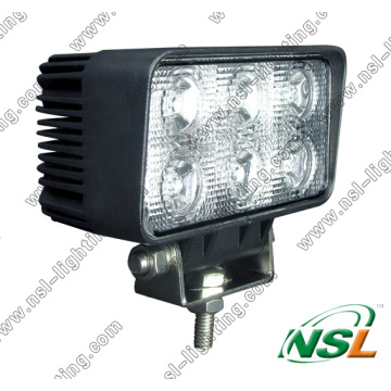 Luz de trabajo campo a través del tractor de la luz 12W 24V del trabajo del camión de 18W LED